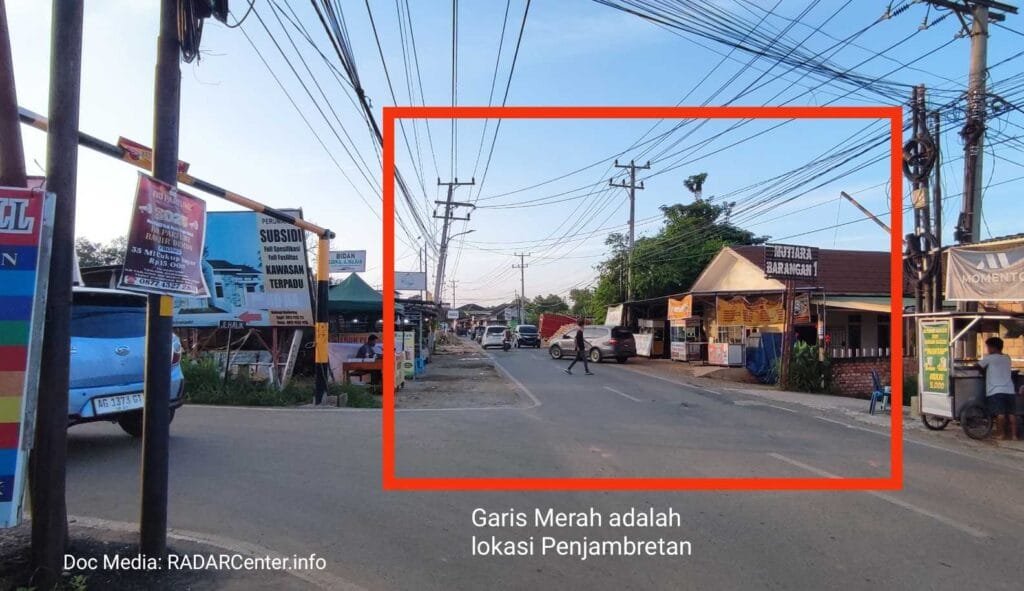 Lokasi Penjambretan Tanjung Barangan didepan Perumahan Mutiara Barangan 1