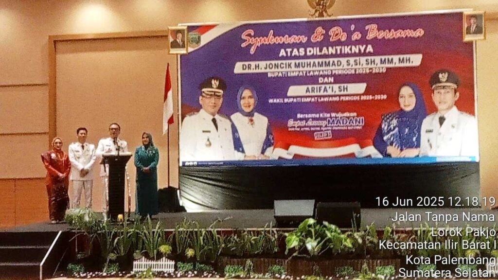 Joncik-Arifa’i Resmi Pimpin Empat Lawang, Janji Majukan Daerah Lewat Sektor Tambang