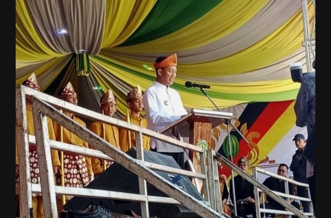 Meriahkan Tradisi Sedekah Dusun, Bupati PALI Dianugerahi Gelar 'Raja Muda Wira Mandala
