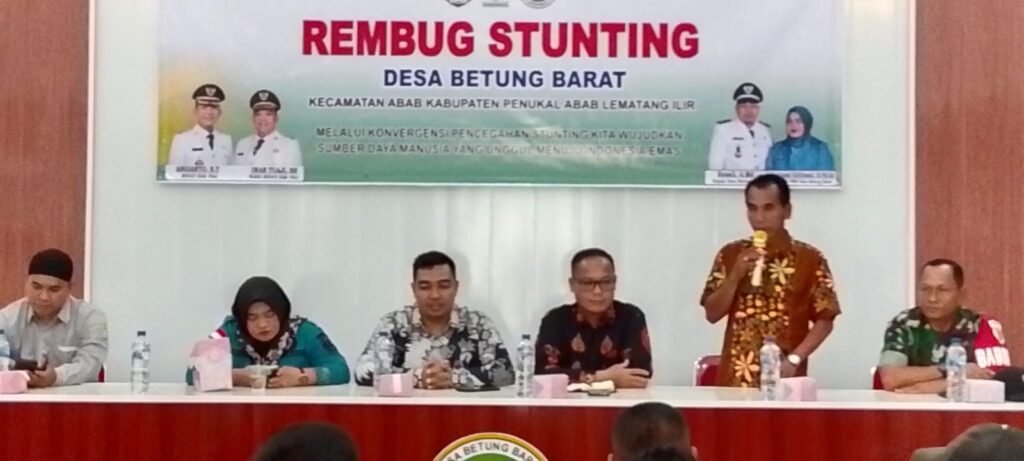 Desa Betung Barat Gelar Rembug Stunting dan Bentuk Kader Perempuan untuk Tekan Angka Gizi Buruk