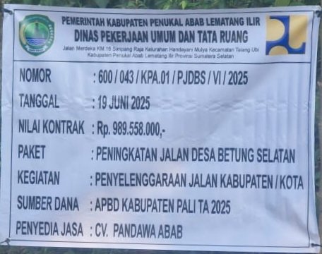 Warga Apresiasi Terhadap Pembangunan Peningkatan Jalan Desa Betung Selatan