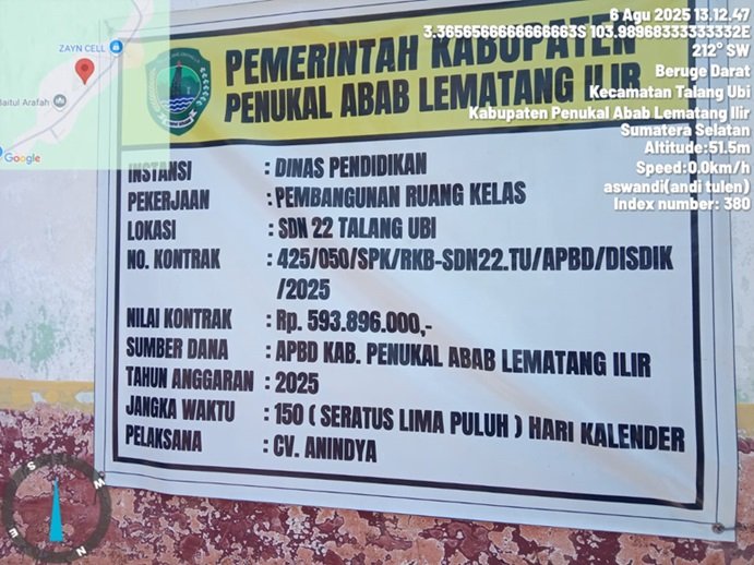 Pembangunan RKB SDN 22 Talang Ubi Diduga Langgar Spesifikasi Teknis, Warga PALI Kecewa
