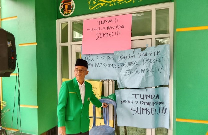 Diwarnai Ketegangan, GPK Sumsel Segel Kantor DPW PPP dan Tolak Muswil X 2025