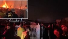 Kobaran api melahap permukiman padat penduduk di Lorong Sabar, Kelurahan 8 Ulu, Kecamatan Jakabaring, Palembang, Senin (19/10/2026) sore. Kebakaran tersebut menghanguskan 10 rumah, berdampak pada dua rumah lainnya, dan menyebabkan sekitar 20 kepala keluarga terdampak. Foto: Zikri Ramadani